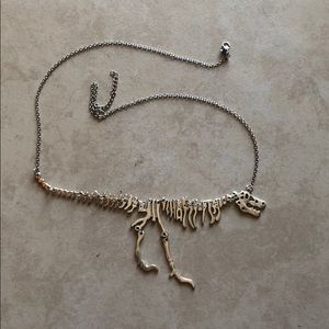 T-rex skeleton necklace